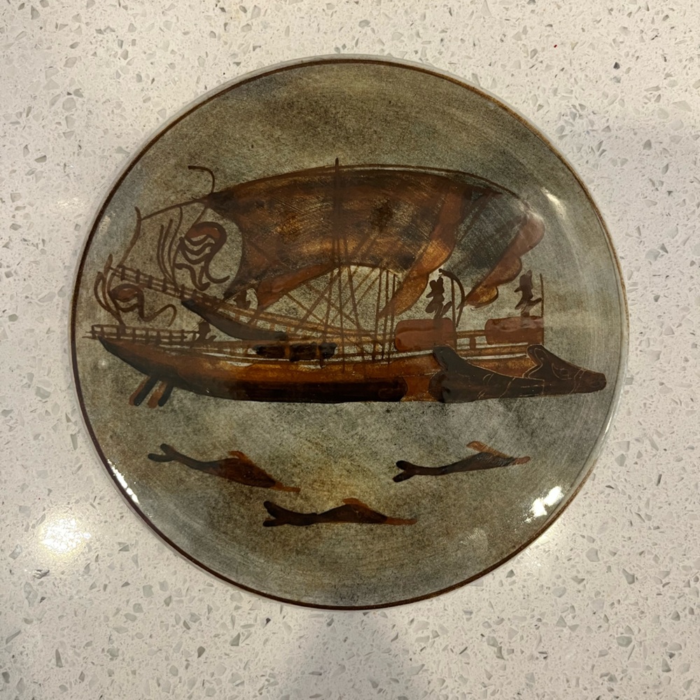 Kepameikoe AOHNAl Greek
Ceramic Glazed Greek
Sailing Ship 1939
Handpainted